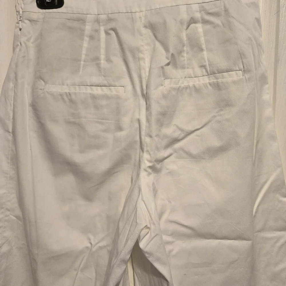Vince Optic White Pleated Culotte Size 0